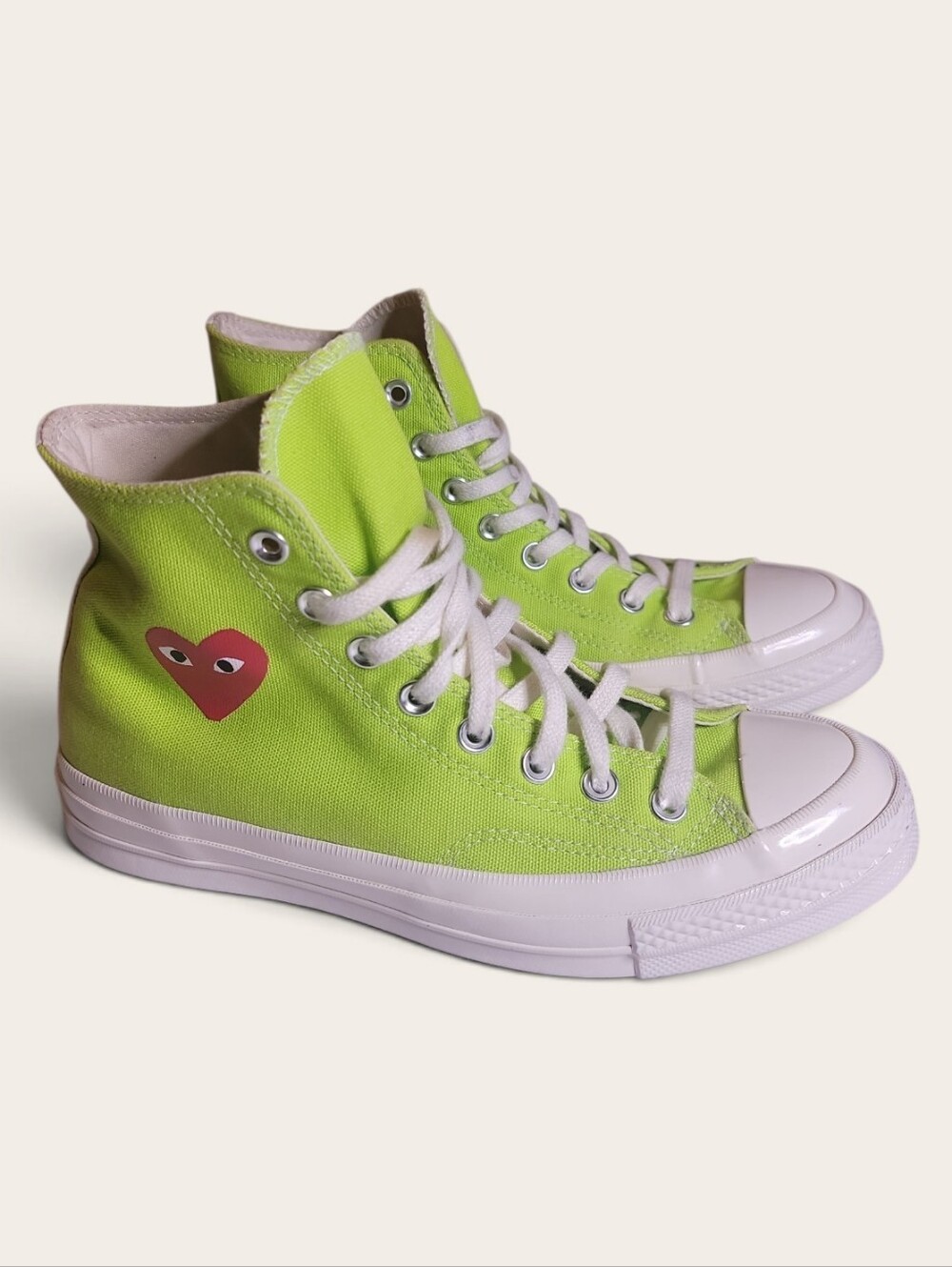 Comme des Garcons PLAY x Converse Chuck 70 Hi Bright Green 168299C Men's 7 W 9